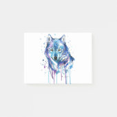Blauwe wolf post-it® notes (Voorkant)