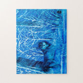 Blauwe Wolf Puzzel (Verticaal)
