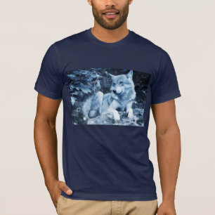 Blauwe wolf T-shirt