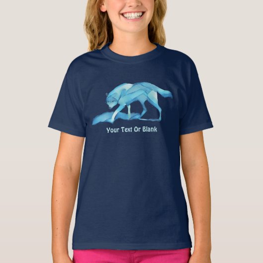 Blauwe Wolf T-shirt (Voorkant)