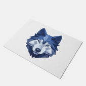 Blauwe WolfDog 4 Deurmat (Schuin)