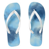 Blauwe wolk abstract teenslippers (Voetbed)