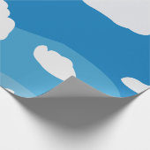 blauwe wolk cadeaupapier (Hoek)