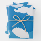 blauwe wolk inpakpapier vel