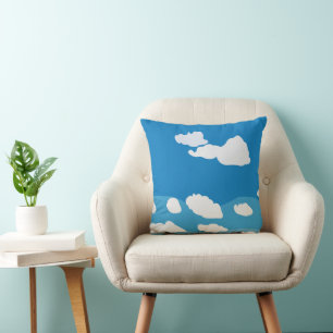 blauwe wolk kussen