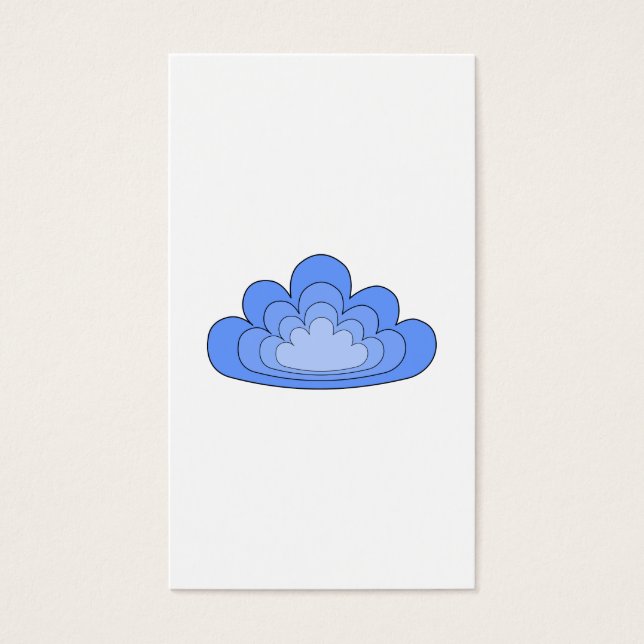 Blauwe wolk op witte achtergrond. visitekaartjes (Voorkant)