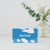 blauwe wolk visitekaartje (Staand voorkant)