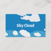 blauwe wolk visitekaartje (Voorkant)