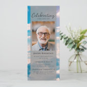 Blauwe wolken Foto begrafenis Digitale website Kaart (Staand voorkant)