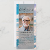 Blauwe wolken Foto begrafenis Digitale website Kaart (Voorkant)