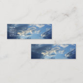 Blauwe wolken mini visitekaartje (Voorkant / Achterkant)