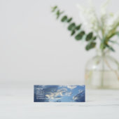 Blauwe wolken mini visitekaartje (Staand voorkant)