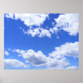 Blauwe wolken poster (Voorkant)