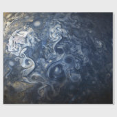 Blauwe wolken rondzwemmen van Planet Jupiter Juno Cadeaupapier (Vlak)