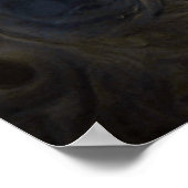 Blauwe wolken rondzwemmen van Planet Jupiter Juno  Poster (Hoek)