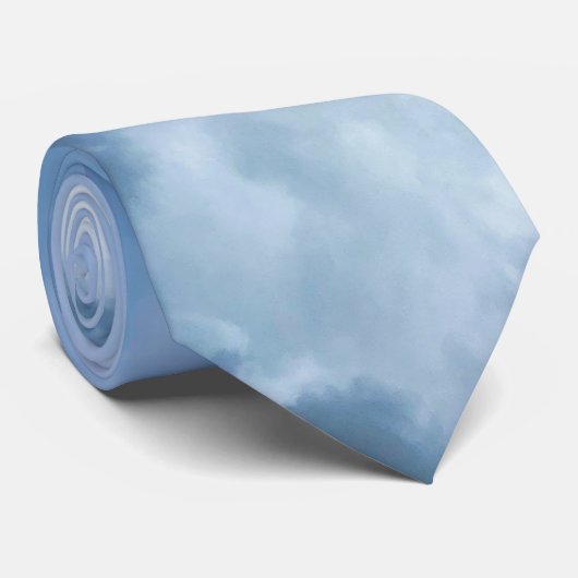 Blauwe wolken stropdas (Opgerold)