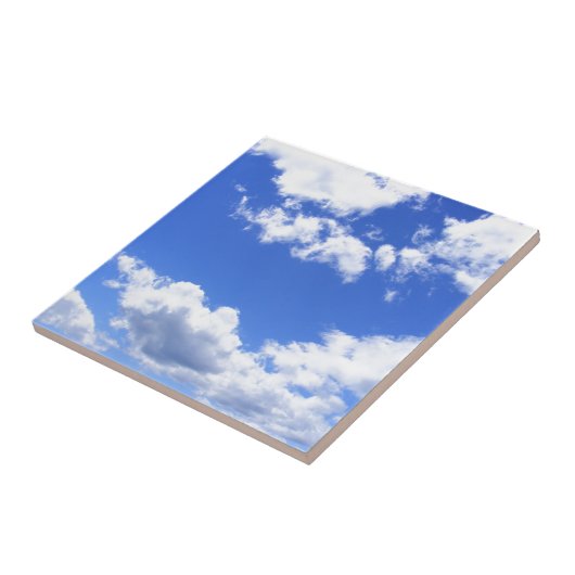 Blauwe wolken tegeltje (Zijkant)