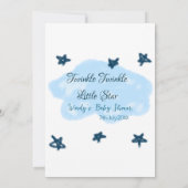 Blauwe wolken twinkelen Twinkle Little Star baby s Kaart (Achterkant)