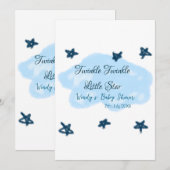 Blauwe wolken twinkelen Twinkle Little Star baby s Kaart (Voorkant / Achterkant)