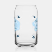 Blauwe wolken twinkeling Twinkle Little Star baby  Blikvorm Glas (Links)