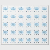 Blauwe wolken twinkeling Twinkle Little Star baby  Cadeaupapier (Vlak)