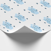Blauwe wolken twinkeling Twinkle Little Star baby  Cadeaupapier (Hoek)