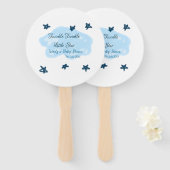 Blauwe wolken twinkeling Twinkle Little Star baby  Handwaaier (Voorkant en achterkant)