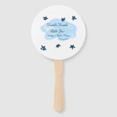 Blauwe wolken twinkeling Twinkle Little Star baby  Handwaaier (Voorkant)