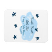 Blauwe wolken twinkeling Twinkle Little Star baby Magneet (Horizontaal)