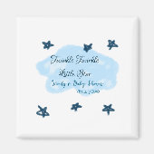 Blauwe wolken twinkeling Twinkle Little Star baby  Magneet (Voorkant)