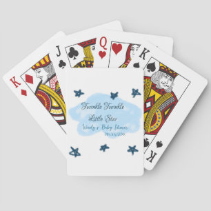 Blauwe wolken twinkeling Twinkle Little Star baby Pokerkaarten