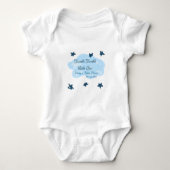 Blauwe wolken twinkeling Twinkle Little Star baby  Romper (Voorkant)
