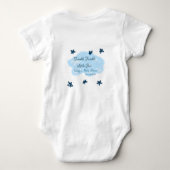 Blauwe wolken twinkeling Twinkle Little Star baby  Romper (Achterkant)