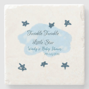 Blauwe wolken twinkeling Twinkle Little Star baby  Stenen Onderzetter