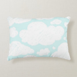 Blauwe wolken Waterverf Baby ursery Accent Kussen