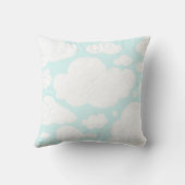 Blauwe wolken Waterverf Baby ursery Kussen (Achterkant)