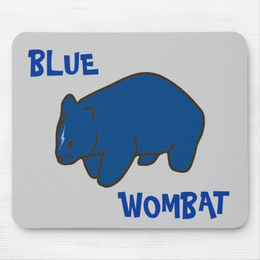 Blauwe Wombat Muismat (Voorkant)