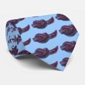 Blauwe wormen stropdas (Opgerold)