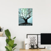 Blauwe Wortel Lichten Poster (Thuiskantoor)