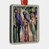 Blauwe wortelen metalen ornament (Rechts)