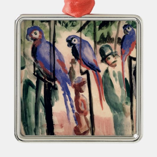 Blauwe wortelen metalen ornament (Voorkant)