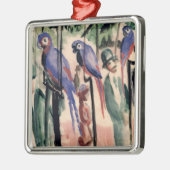 Blauwe wortelen metalen ornament (Links)