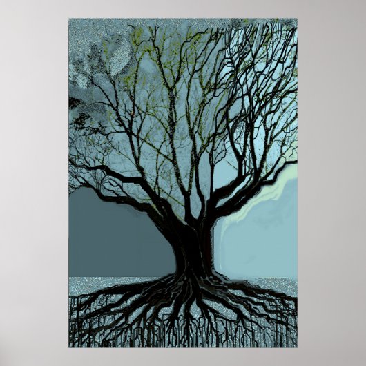 Blauwe wortelen poster (Voorkant)