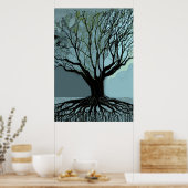 Blauwe wortelen poster (Keuken)