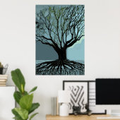 Blauwe wortelen poster (Thuiskantoor)