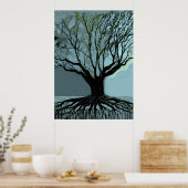 Blauwe wortelen poster (Keuken)