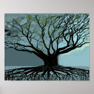 Blauwe wortelen poster