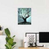 Blauwe Wortels Lichten Poster (Thuiskantoor)