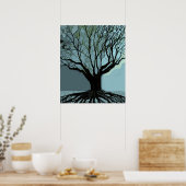 Blauwe wortels poster (Keuken)