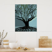 Blauwe wortels poster (Keuken)